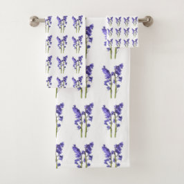 Bluebell Fabric Muster. Badhandtuch Set