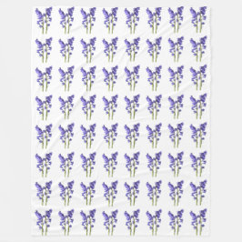 Bluebell Fabric Muster. Fleecedecke
