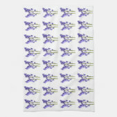 Bluebell Fabric Muster. Geschirrtuch (Vertikal)