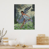 Bluebell Fairy im Frühjahr-Wald Poster (Küche)