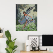 Bluebell Fairy im Frühjahr-Wald Poster (Heimbüro)