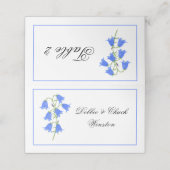 Bluebell Flowers Place Card Tent Platzkarte (Außenseite Aufgefaltet)