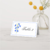 Bluebell Flowers Place Card Tent Platzkarte (Rückseite)