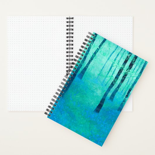 Bluebell Forest Landscape Notizblock (Innen)