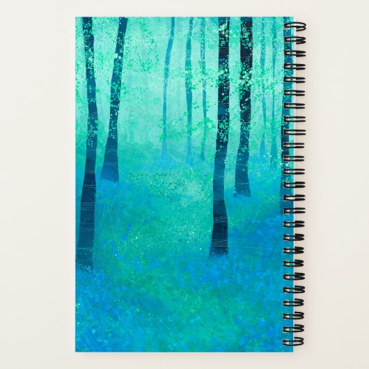 Bluebell Forest Landscape Notizblock (Rückseite)