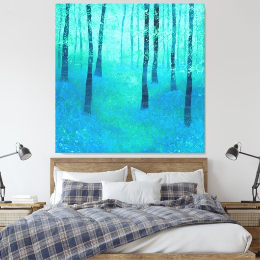 Bluebell Forest Leinwanddruck (Insitu (Schlafzimmer))