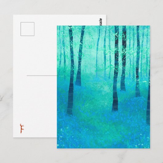 Bluebell Forest Postkarte (Vorne/Hinten)