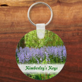 BLUEBELL HOLZ - Benutzerdefinierter Text Schlüsselanhänger (Vorderseite)