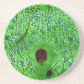Bluebell Igels Spring Woodland Sandstein Untersetzer (Vorne)