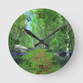 Bluebell Light Clock Runde Wanduhr (Vorderseite)