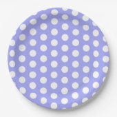 Bluebell Lila und White Polka Dot Oaster Pappteller (Vorderseite)