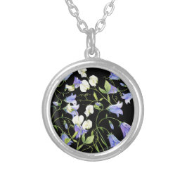Bluebell-Muster Versilberte Kette