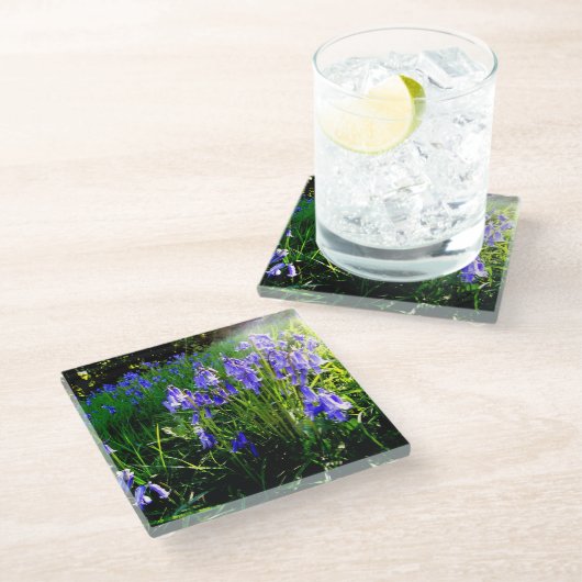 Bluebell-Untersetzer Glasuntersetzer (Schrägansicht)