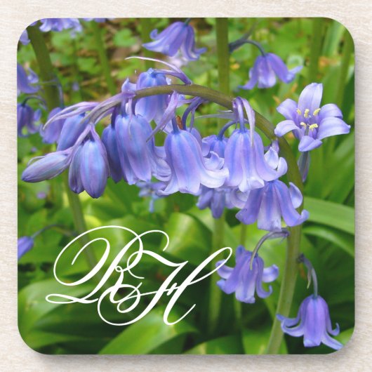 Bluebell ~ Untersetzer mit Monogramm (Vorderseite)