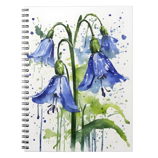 Bluebell - Watercolor flowers Notizblock (Vorderseite)