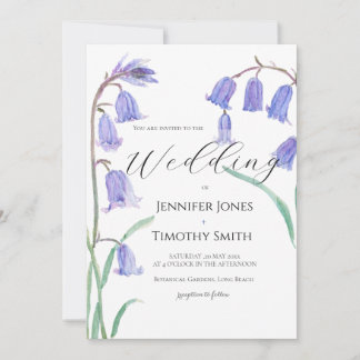 bluebell watercolor wedding invitation einladung