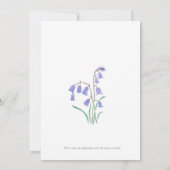 bluebell watercolor wedding invitation einladung (Rückseite)