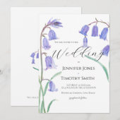 bluebell watercolor wedding invitation einladung (Vorne/Hinten)