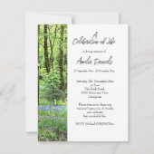Bluebell Wood Celebration of Life Card Einladung (Vorderseite)