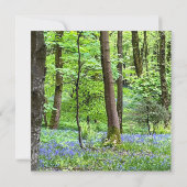 Bluebell wood Funernouncement Card Einladung (Rückseite)