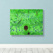 Bluebell Wood Igel Malen Frühlingswald Leinwanddruck (Insitu (Holzboden))