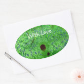 Bluebell Wood Igel Ovaler Aufkleber (Umschlag)