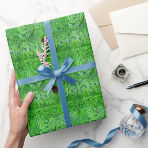 Bluebell Wood Igels Spring Green Geschenkpapier
