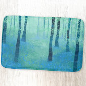 Bluebell Woodland Abstrakt Art Badematte