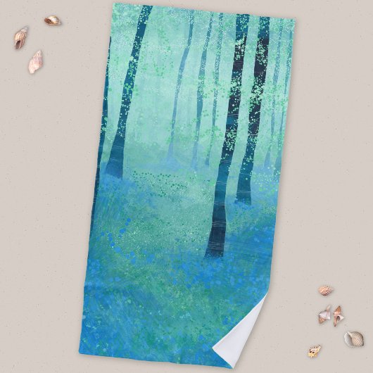 Bluebell Woodland Forest Strandtuch