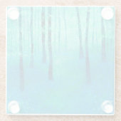 Bluebell Woodland Malerei Glasuntersetzer (Rückseite)