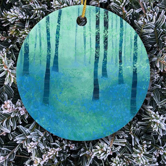 Bluebell Woodland Malerei Keramik Ornament
