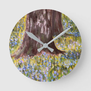 Bluebell Woods Runde Wanduhr