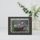 Bluebellfeld mit Einhörnchen Postkarte (Stehend Vorderseite)