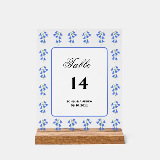 Bluebells Acrylschild (Vorderseite)