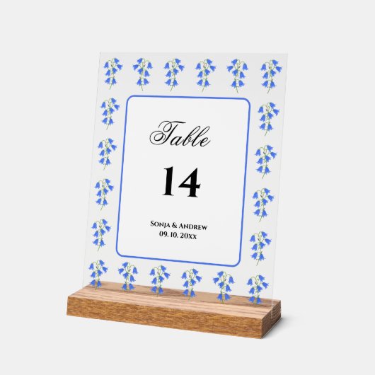 Bluebells Acrylschild (Winkel)