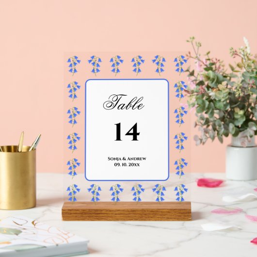 Bluebells Acrylschild (Hochzeit)