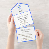 Bluebells All in One Wedding Invitation All In One Einladung (Abreißen)
