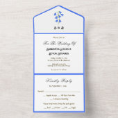 Bluebells All in One Wedding Invitation Einladung (Innen Boden)