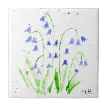 Bluebells Aquarellblau hübsch elegant