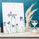 Bluebells Aquarellmalerei Fotoplatte (Seite)