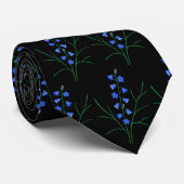 Bluebells Black Neck Tie Krawatte (Gerollt)