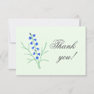 Bluebells Blassgelbe Hochzeit Danke Karte