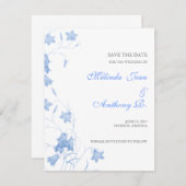 Bluebells - Blau Save the Date (Vorne/Hinten)