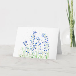 Bluebells Blaublumen Wald Aquarell Karte