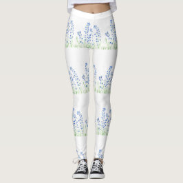 Bluebells blaue bläserne Blume Vintages Muster Leggings