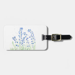 Bluebells blaue Blumen Gepäckmarke Gepäckanhänger