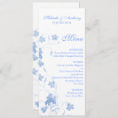 Bluebells - blaues Menü Menükarte (Vorne/Hinten)