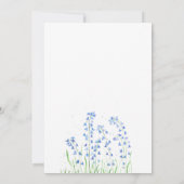 Bluebells Blue Floral Rustic Wedding Einladung (Rückseite)