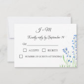 Bluebells Blue Floral Rustikale Wildblumen UAWG RSVP Karte (Vorderseite)