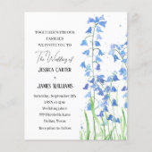 Bluebells Blue Floral Watercolor Spring Wedding (Vorderseite)